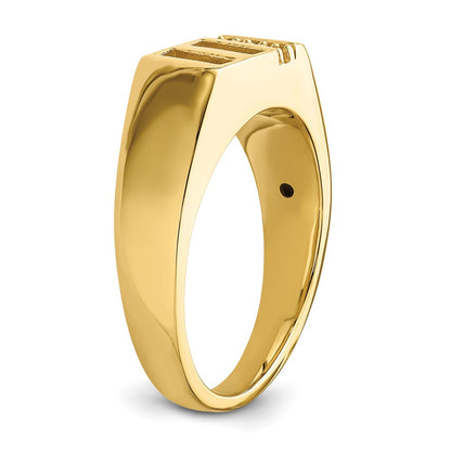 IB Goodman 10k Mens Holds 3-1.5mm Diamonds and 6.5x2.3mm Diagonal Onyx Ring Mounting