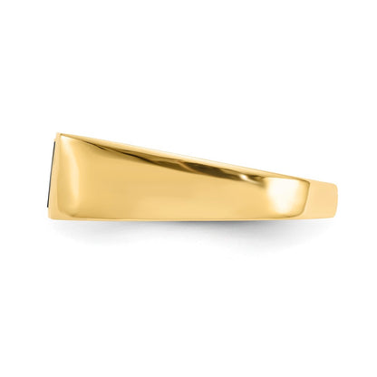IB Goodman 10K Mens 1/20 carat AA Diamond and Diagonal Onyx Ring