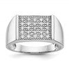 IBGoodman 14k White Gold 1/4 carat Lab Grown Diamond VS/SI+ G+ Cluster Men's Ring