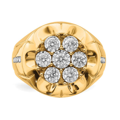 IBGoodman 14k 5/8 carat Lab Grown Diamond VS/SI+ G+ Complete Men's Ring