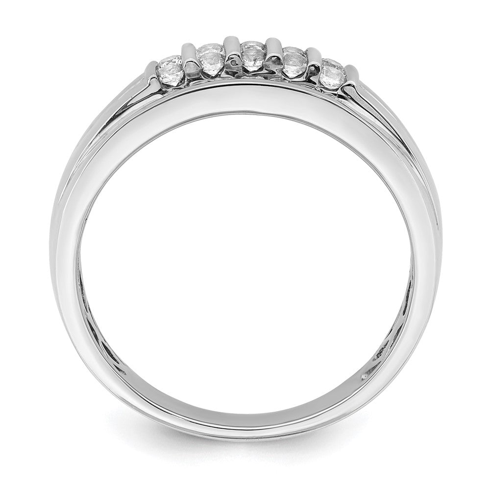 IBGoodman 10k White Gold 1/2 carat Lab Grown Diamond VS/SI+ G+ Complete Men's Ring