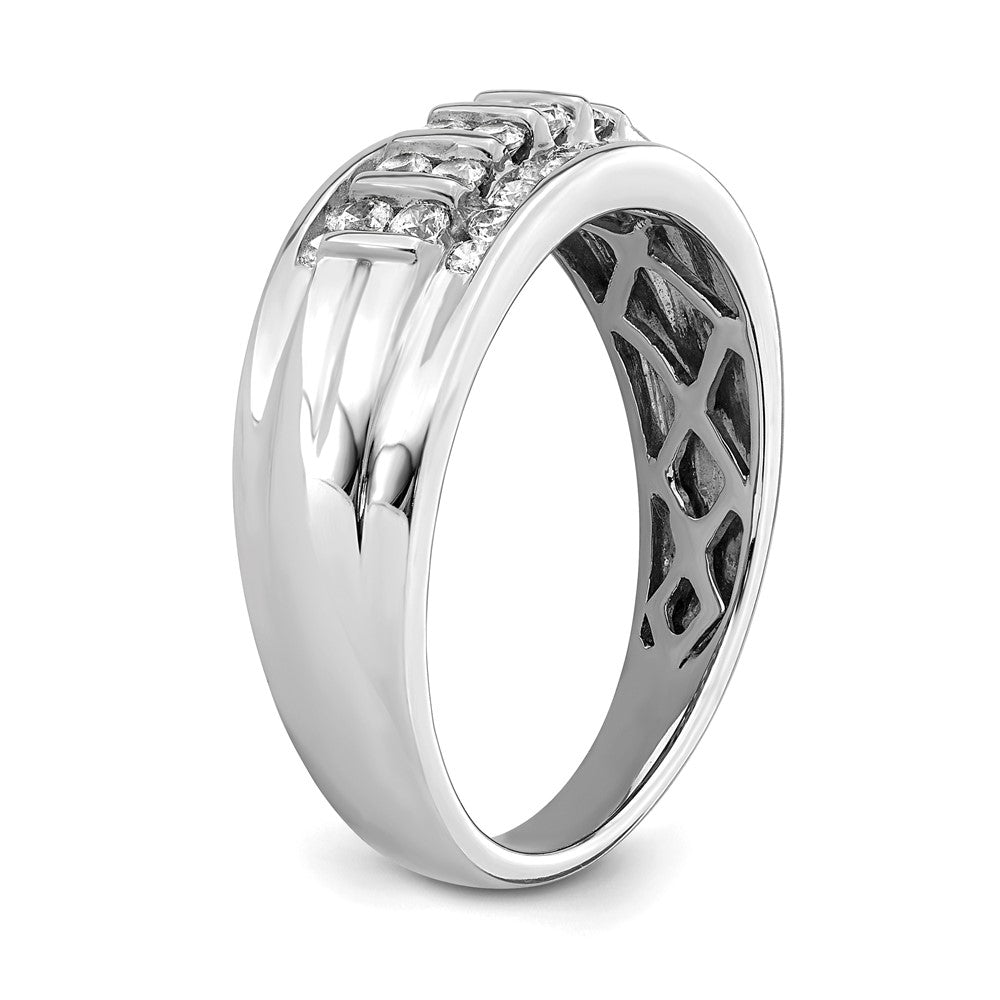 IBGoodman 10k White Gold 1/2 carat Lab Grown Diamond VS/SI+ G+ Complete Men's Ring