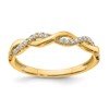 14k Diamond Criss-Cross Wedding Band