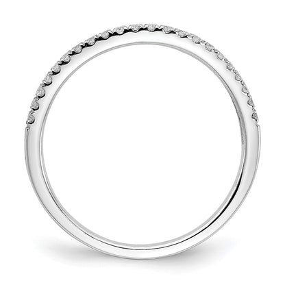 14k White Gold 1/6 carat Lab Grown Diamond VS/SI+ G+ Complete Wedding Band