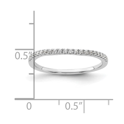 14k White Gold 1/6 carat Lab Grown Diamond VS/SI+ G+ Complete Wedding Band