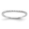 14k White Gold 1/6 carat Lab Grown Diamond VS/SI+ G+ Complete Wedding Band