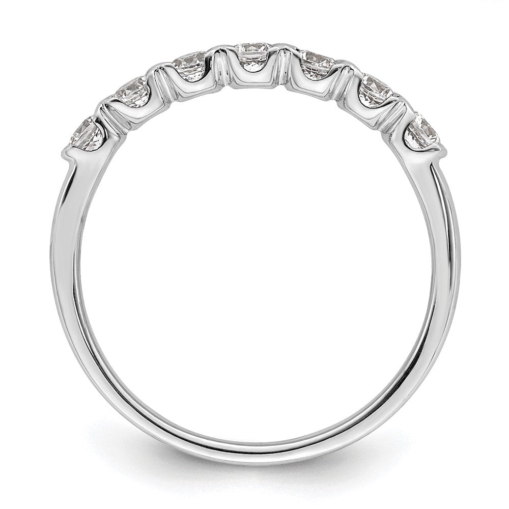 14K White Gold 7-Stone 1/2 carat Diamond Complete Wedding Band