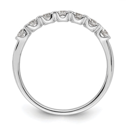 14K White Gold 7-Stone 1/2 carat Diamond Complete Wedding Band