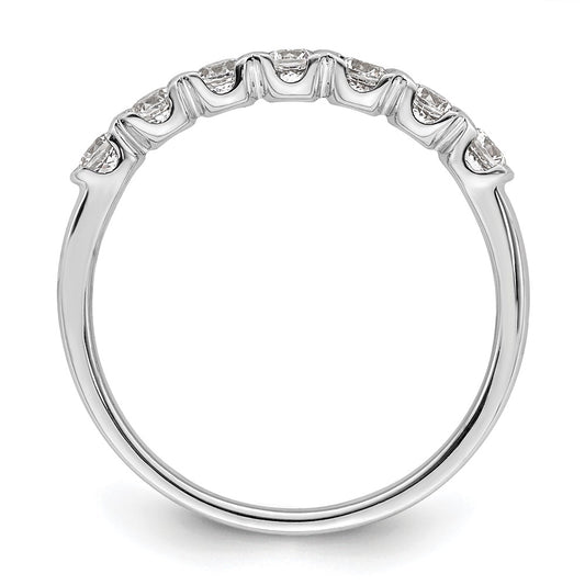 14K White Gold 7-Stone 1/2 carat Diamond Complete Wedding Band