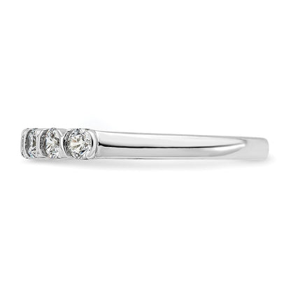 14K White Gold 7-Stone 1/2 carat Diamond Complete Wedding Band