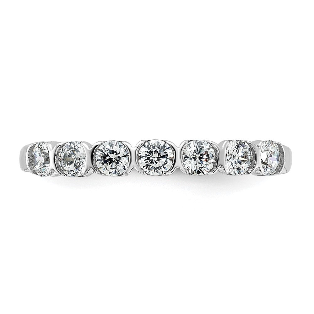 14K White Gold 7-Stone 1/2 carat Diamond Complete Wedding Band
