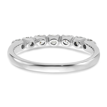 14K White Gold 7-Stone 1/2 carat Diamond Complete Wedding Band