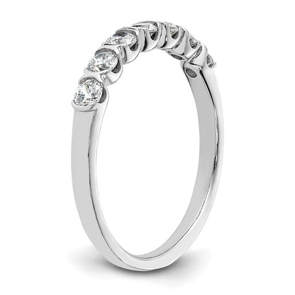 14K White Gold 7-Stone 1/2 carat Diamond Complete Wedding Band