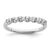 14K White Gold 7-Stone 1/2 carat Diamond Complete Wedding Band