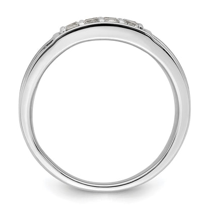 IBGoodman 14k White Gold 1 1/2 carat Lab Grown Diamond VS/SI+ G+ Cluster Men's Ring