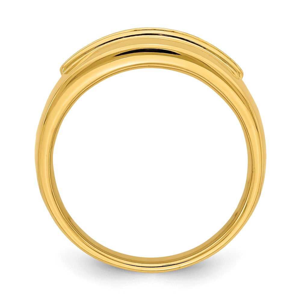14k 11-Stone 1/4 carat Diamond Complete Men's Channel Band