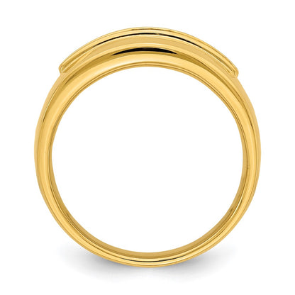 14k 11-Stone 1/4 carat Diamond Complete Men's Channel Band