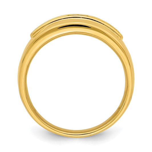 14k 11-Stone 1/4 carat Diamond Complete Men's Channel Band