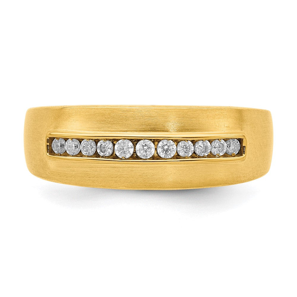 14k 11-Stone 1/4 carat Diamond Complete Men's Channel Band
