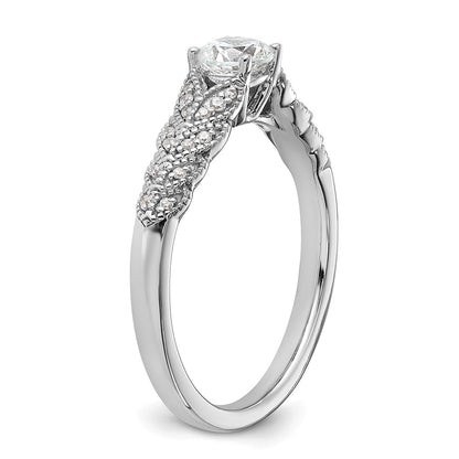 14K White Gold Lab Grown Diamond VS/SI+ G+ Complete Engagement Ring