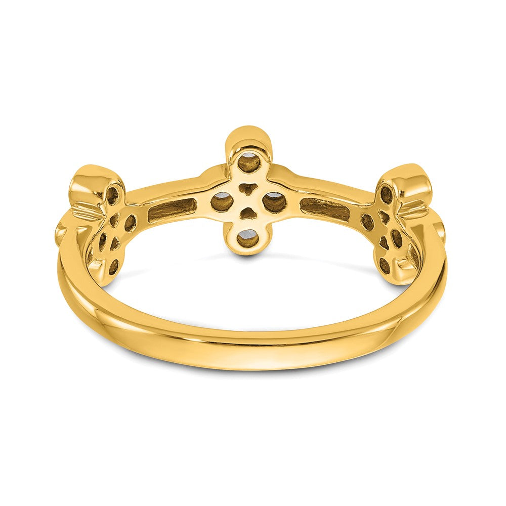 True Origin 14K Yellow Gold 1/5 carat Lab Grown Diamond VS+ F+ Bloom Complete Fashion Ring