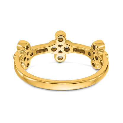 True Origin 14K Yellow Gold 1/5 carat Lab Grown Diamond VS+ F+ Bloom Complete Fashion Ring