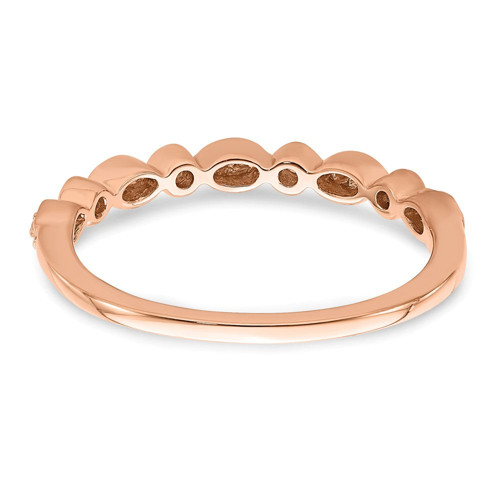 Blooming Bridal 14k Rose Gold 1/5 carat Diamond Set of 2 Complete Wedding Bands