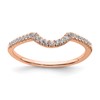 Blooming Bridal 14k Rose Gold 1/8 carat Diamond Contoured Complete Wedding Band