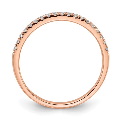Pure Serenity 14k Rose Gold 1/6 carat Lab Grown Diamond VS/SI+ G+ Wedding Band