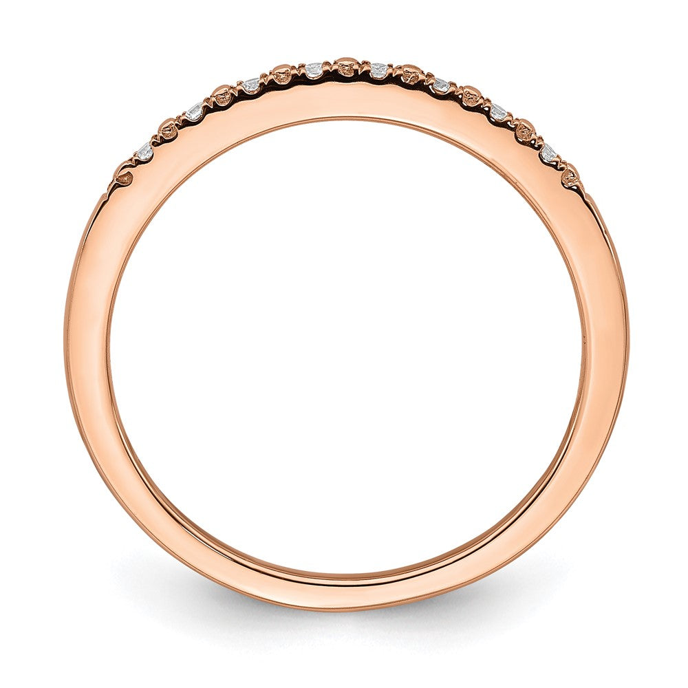 Blooming Bridal 14k Rose Gold 1/20 carat Diamond Complete Wedding Band