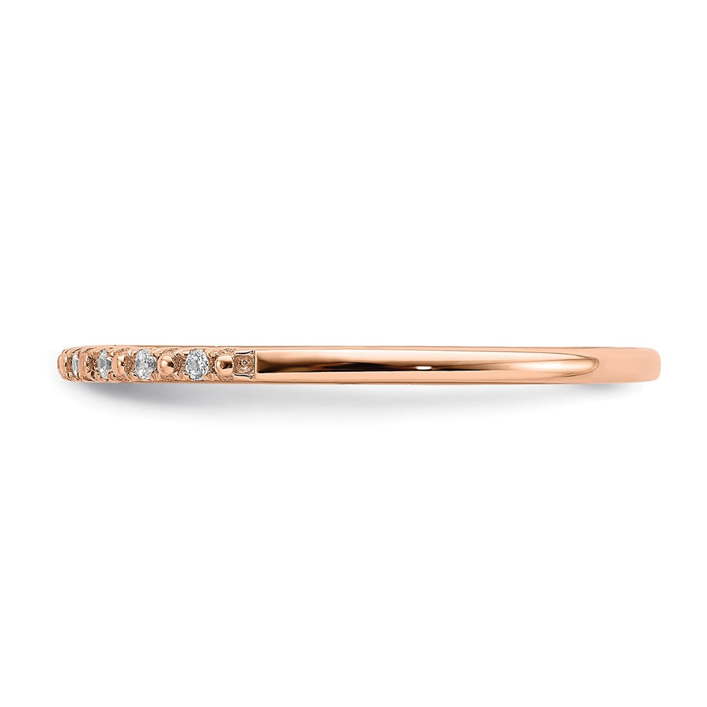 Blooming Bridal 14k Rose Gold 1/20 carat Diamond Complete Wedding Band