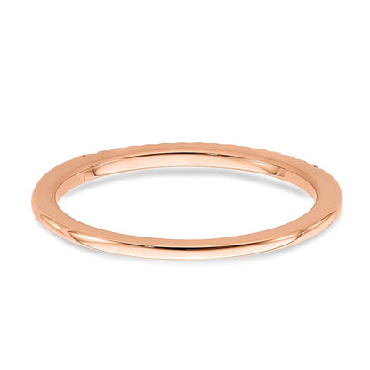 Blooming Bridal 14k Rose Gold 1/20 carat Diamond Complete Wedding Band