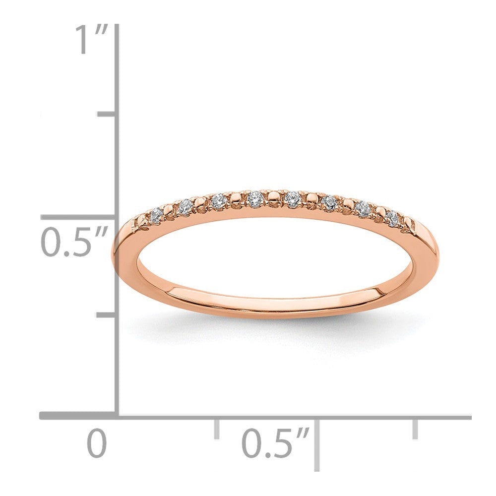 Blooming Bridal 14k Rose Gold 1/20 carat Diamond Complete Wedding Band