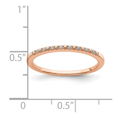 Blooming Bridal 14k Rose Gold 1/20 carat Diamond Complete Wedding Band
