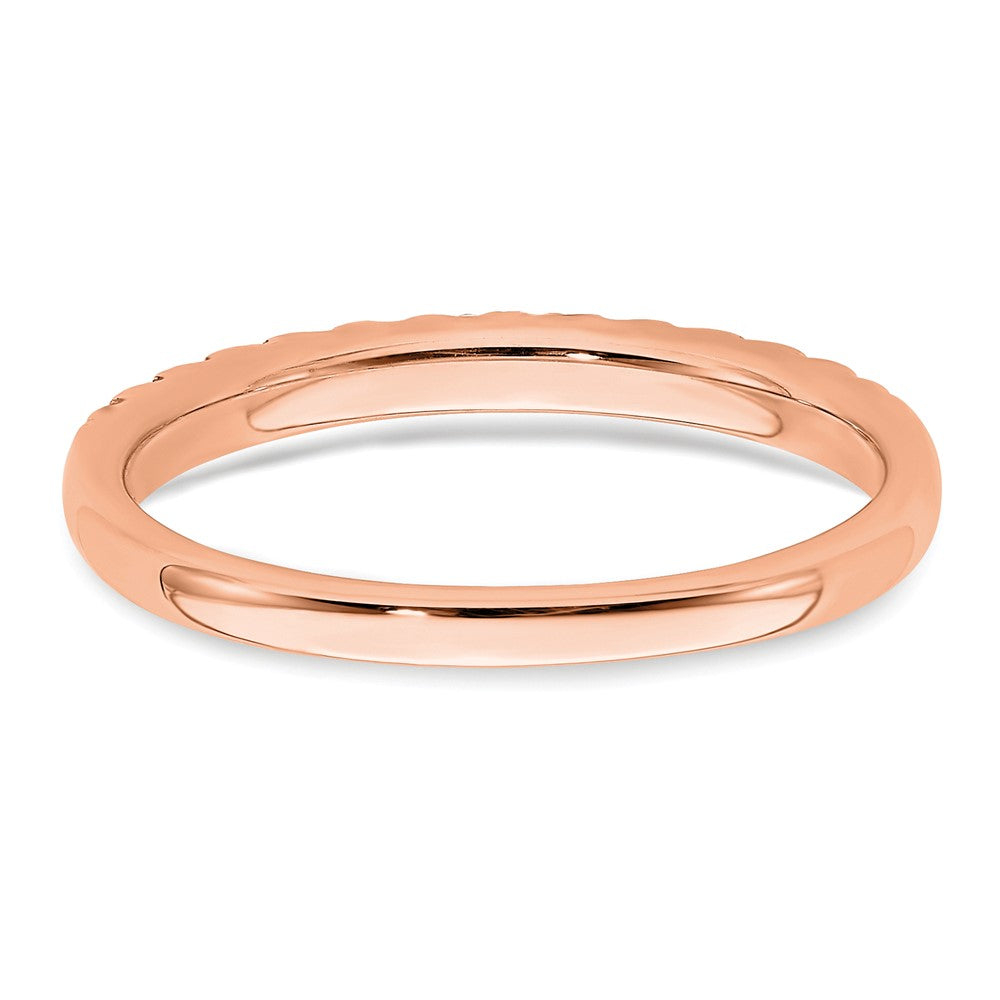Blooming Bridal 14k Rose Gold 1/4 carat Diamond Complete Wedding Band