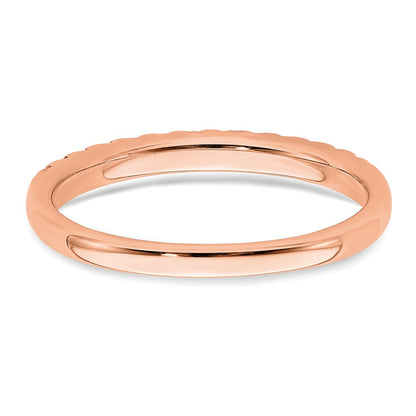 Blooming Bridal 14k Rose Gold 1/4 carat Diamond Complete Wedding Band