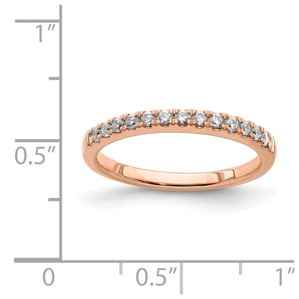 Blooming Bridal 14k Rose Gold 1/4 carat Diamond Complete Wedding Band