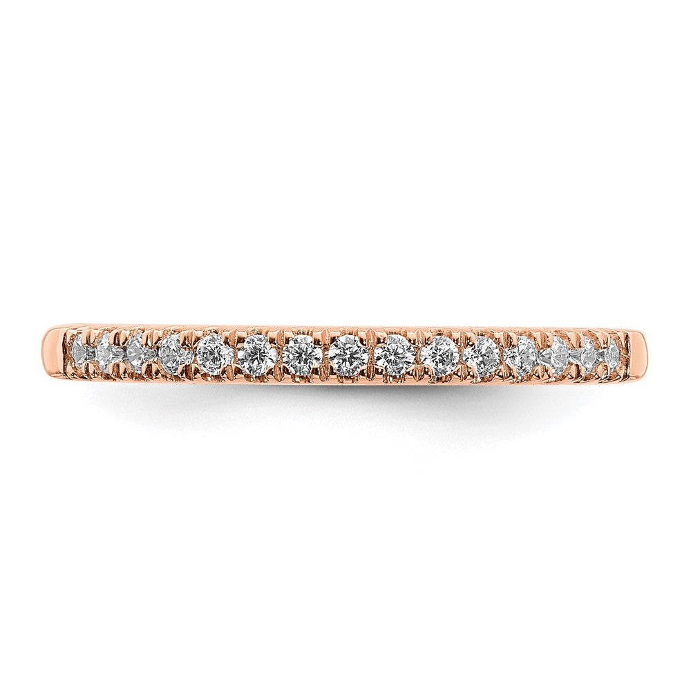 14k Rose Gold 1/8 carat Complete Diamond Wedding Band