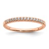 14k Rose Gold 1/8 carat Complete Diamond Wedding Band