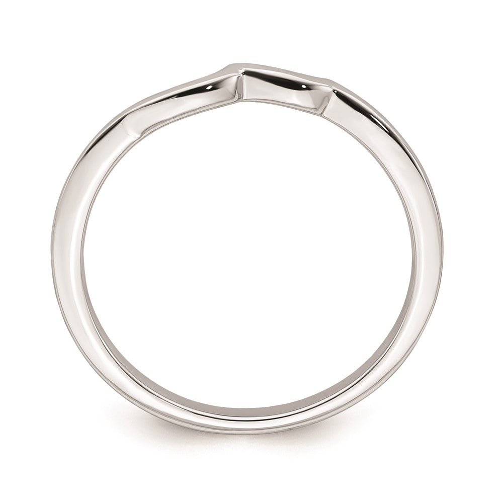 10k White Gold Contoured Wedding Band