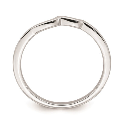 10k White Gold Contoured Wedding Band