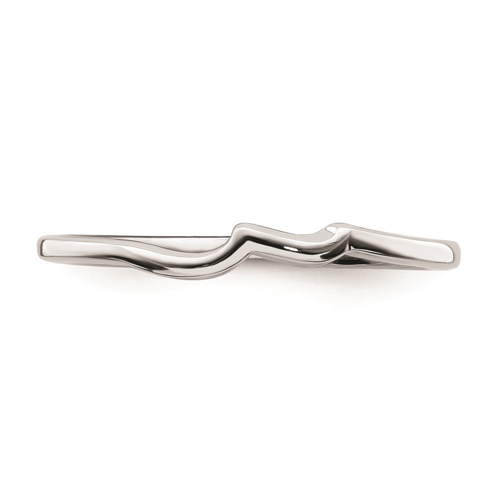10k White Gold Contoured Wedding Band