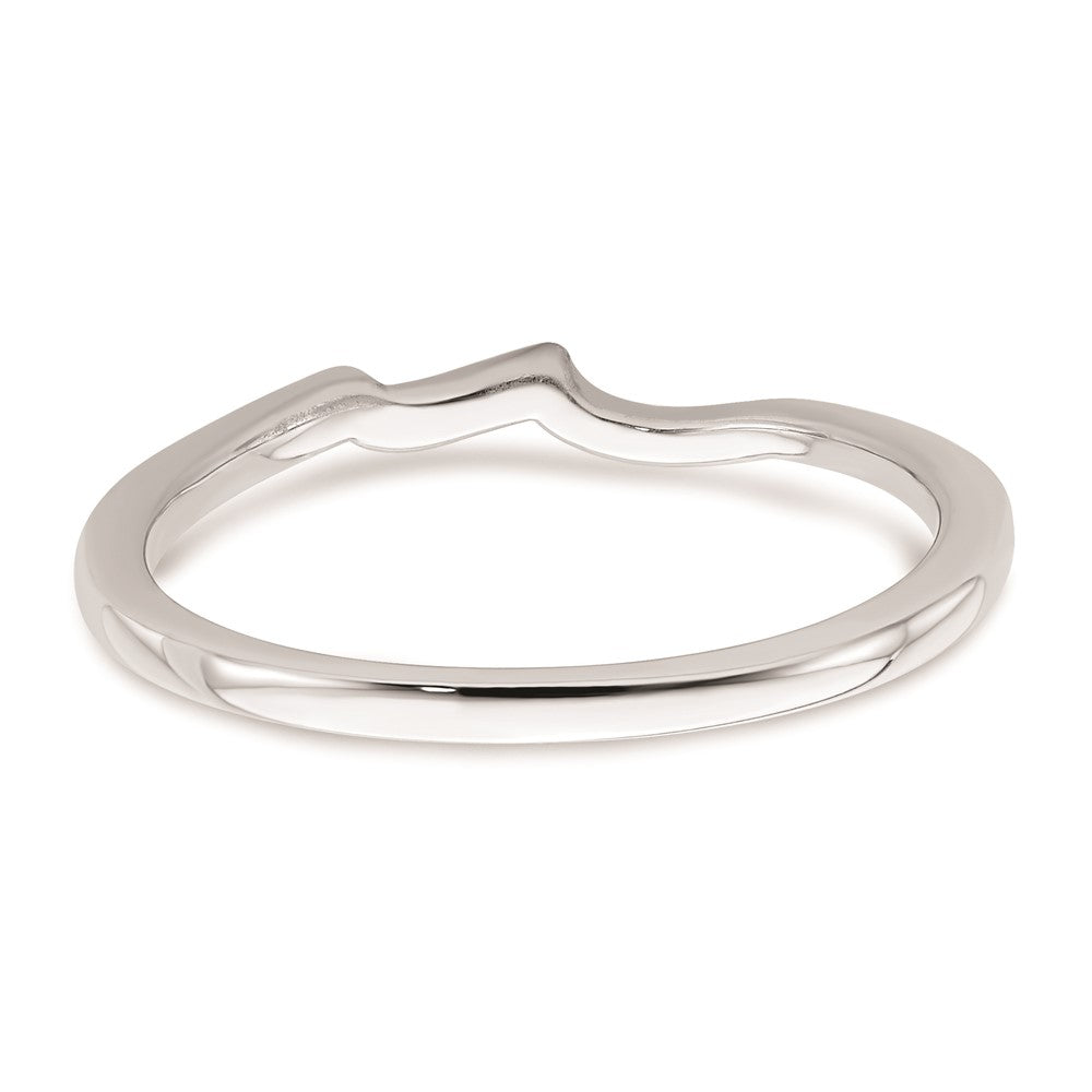 10k White Gold Contoured Wedding Band