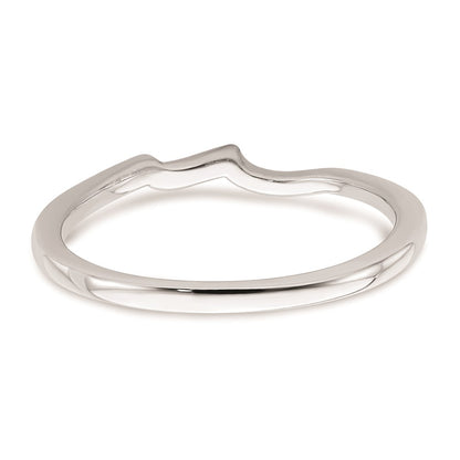 10k White Gold Contoured Wedding Band