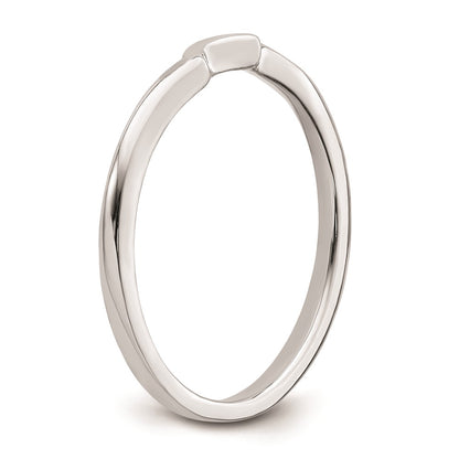 10k White Gold Contoured Wedding Band