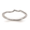 10k White Gold Contoured Wedding Band