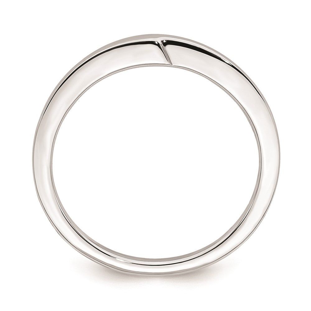 10k White Gold Contoured Wedding Band