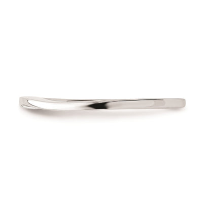 10k White Gold Contoured Wedding Band