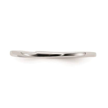 10k White Gold Contoured Wedding Band