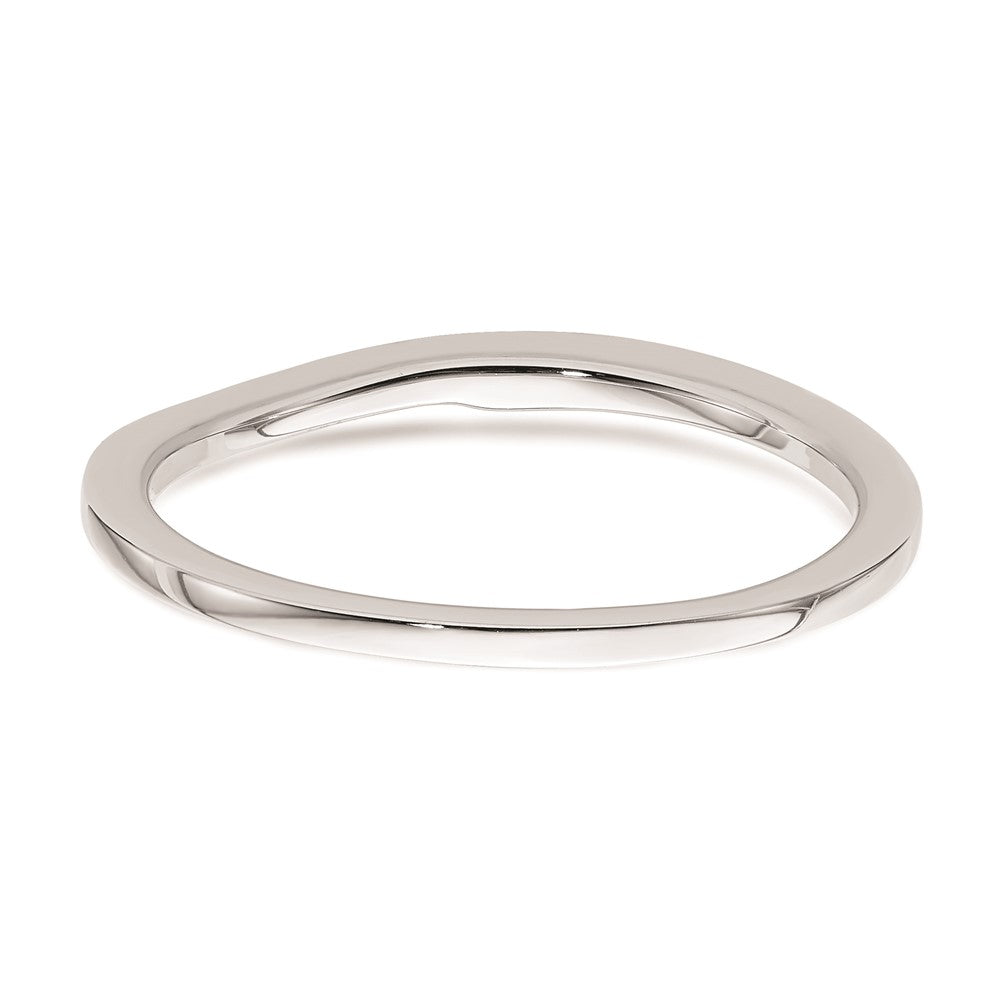10k White Gold Contoured Wedding Band